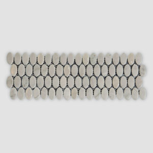 Daltile Statuette Oval Mosaic - Paloma Gray