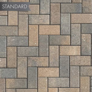 4" x 8"  90° Herringbone - Dark Orange/Tan/Charcoal