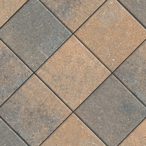 12″ x 12″ Diamond – Dark Orange/Tan/Charcoal